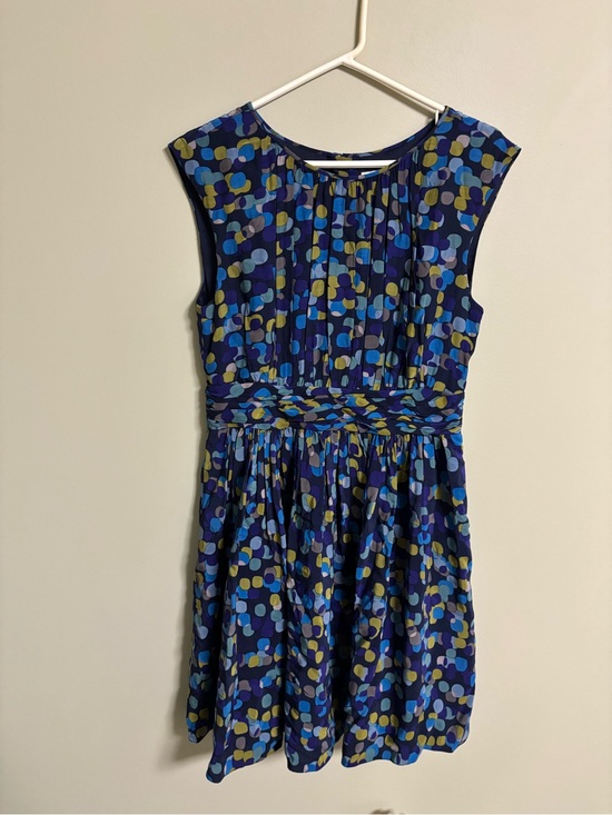 Dresses & Skirts - Boden Polka Dot Selina Dress Size 8 Medium Blue Green Wedding Guest Sleeveless